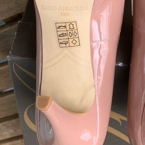 BNIB Enzo Angiolini ‘Dixy’ Platform Heels Pinky Taupe Patent Leather Size 8.5 - Picture 4 of 4